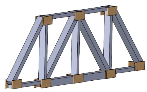 Truss — SolidWorks 3D assembly model
