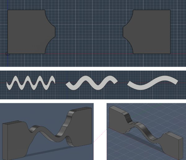 Tendon geometry variation study — SolidWorks