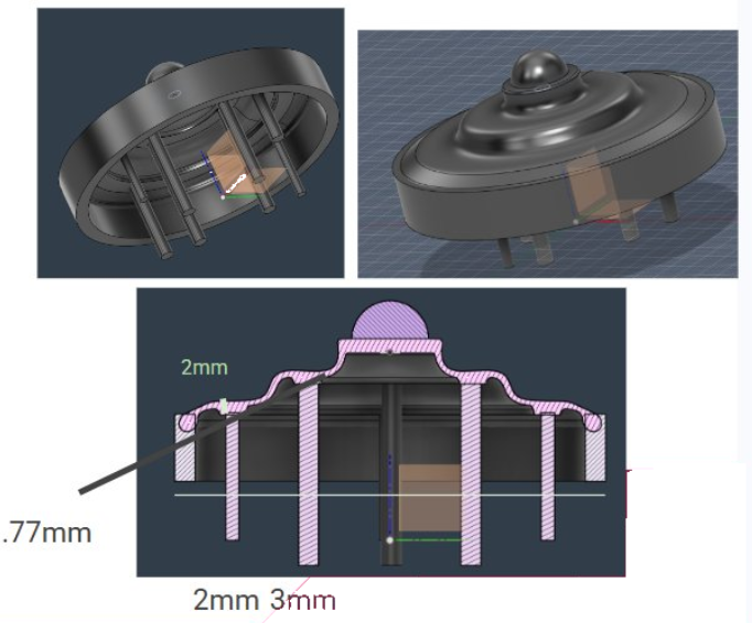 SolidWorks actuator membrane model