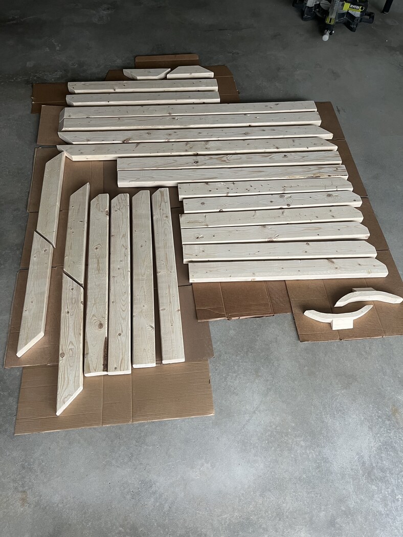 Post-fabrication unstained lumber