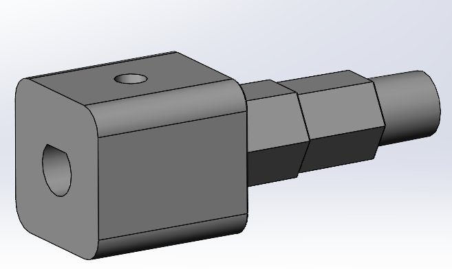 Wheel-axle bracket — SolidWorks model
