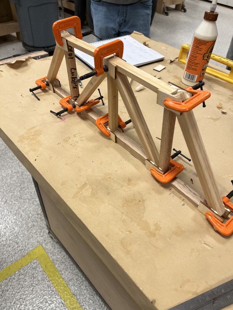 Fabrication — gluing and member assembly